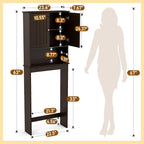 Over Toilet Storage Cabinet with Barn Door & Adjustable Shelves - Image 2