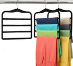 2-Pack Velvet Pants Hangers - Space Saving Multi-Layer Non-Slip Closet Organizers for Jeans, Trousers & Scarves - Ideal Dorm Room Storage Solution for Small Spaces - Image 8
