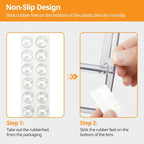 2 Pack Stackable Storage Drawers,Plastic Organizers Bins, Drawers Storage with Handles and Movable Dividers for Organization and Storage in Fridge,Bathroom, Pantry, Kitchen Cabinets, Under Sink - Image 7