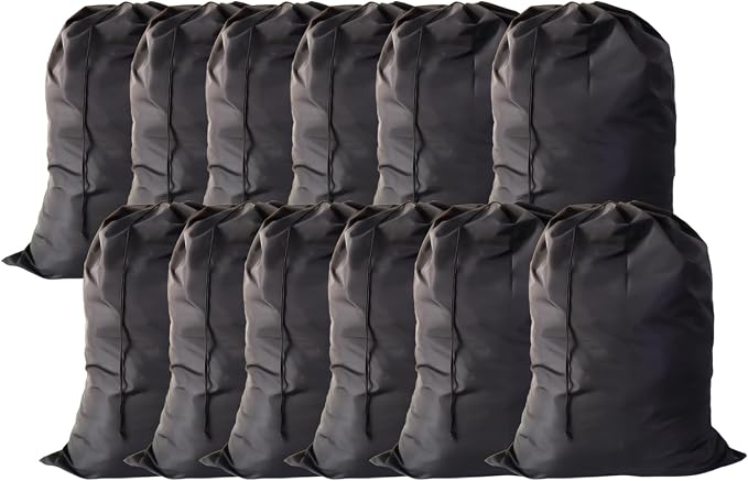 Extra Large Laundry Bag 30"x40" 12 Pack Black - Image 2