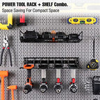 UNITEDPOWER Wall Mounted Power Tool Organizer Holder, Heavy Duty Utility Storage Rack for Battery Powered Hand Tools, Cordless Drill Rack, Workshop, Shed, Garage, Home - Image 6