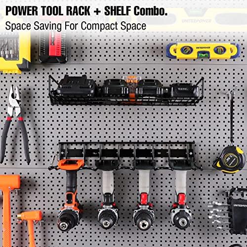 UNITEDPOWER Wall Mounted Power Tool Organizer Holder, Heavy Duty Utility Storage Rack for Battery Powered Hand Tools, Cordless Drill Rack, Workshop, Shed, Garage, Home - Image 6