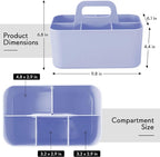 Tiawudi Multipurpose Caddy Organizer, Plastic Caddy with Handle, Stackable Desk Organizer for Stationery, Marker and Pencil, Office Supplies Organizer, Dorm Caddy - Image 2