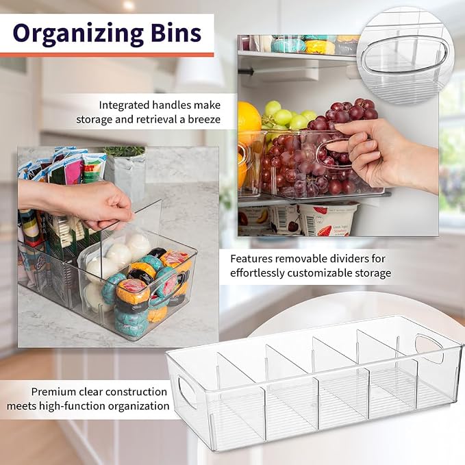 ClearSpace Pantry Storage Bins with Removable Dividers, XL, 2 Pack - Image 3