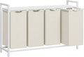 VASAGLE Laundry Hamper with Shelf, 4 Pull-Out Bags, 4 x 10.6 Gallons (40L) by Unknown