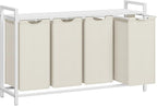 VASAGLE Laundry Hamper with Shelf, 4 Pull-Out Bags, 4 x 10.6 Gallons (40L) by Unknown