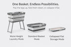 Spark Innovators No Bend Basket, Collapsible Laundry Basket with Legs - Image 4