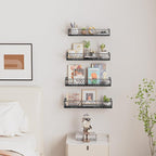 Amaoot Floating Shelves for Wall Set of 4, Wall Shelf Wood Floating Shelf - Image 6