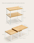 SONGMICS Cabinet Organizer Shelf, Set of 2 Spice Rack, Kitchen Storage - Image 5