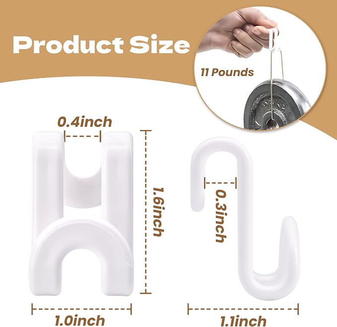 Mlici 60 Pc Space Saving Hanger Connector Hooks for Closet Organizer, White - Image 2