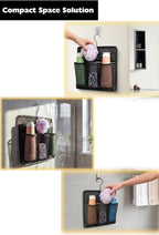 ALYER Mesh Shower Organizer,Shower Caddy with Rotating Detachable Metal Hanger, Quick Dry Bathroom Storage for Toiletry Accessories, Portable Shower Bag for RV,Dorm,Gym and Travel (Black) - Image 7