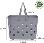 Portable Shower Caddy with handle Plastic Shower Basket Organizer, Grey - Image 6
