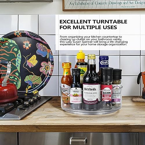 Refrigerator Lazy Susan, Round Clear Turntable Organizer, Lazy Susan - Image 4