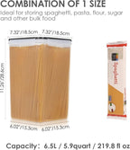 Vtopmart Extra Large Tall Airtight Food Storage Containers, 4 Pieces 5.9qt/6.5L Plastic PBA Free Kitchen Pantry Canister for Spaghetti, Flour and Baking Supplies, with 24 Labels, Black (Pack of 2) - Image 2