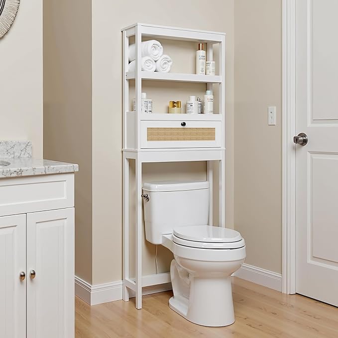 Over Toilet Storage Cabinet with Barn Door & Adjustable Shelves - Image 6