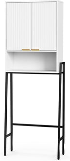 Over The Toilet Storage Cabinet,25" W Bathroom Organizer, White - Image 9