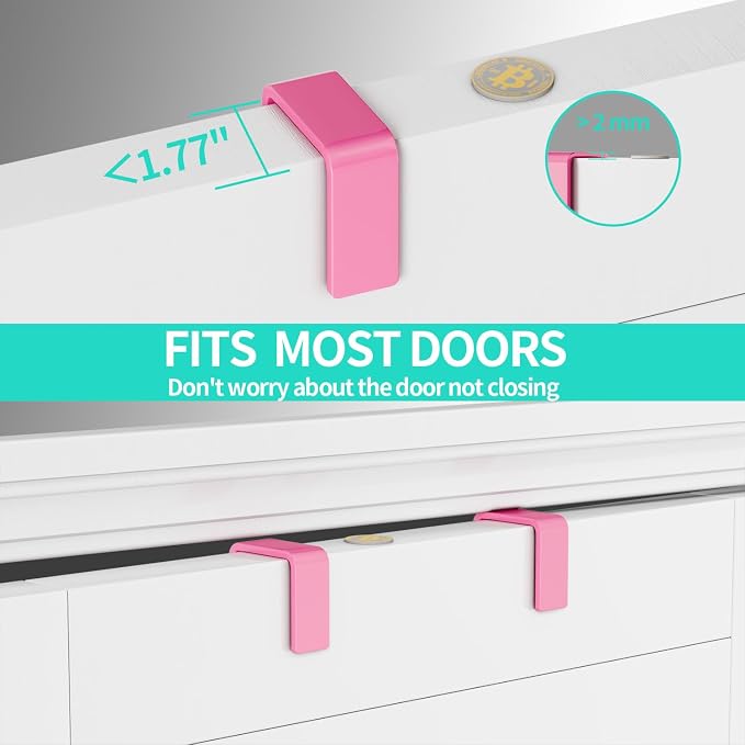HapiRm Over Door Organizer Storage - Hanging Door Organizer with 4 Metal Large Capacity Baskets and Adjustable Coat Hook for Bathroom Bedroom Kitchen Pantry Closet Cabinet - Image 6