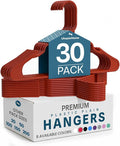 Utopia Home Plastic Hangers 30 Pack – Space Saving Clothes Hanger Red | Durable & strong | Closet organizer & storage | Ideal for apartments, dorms & stocking stuffers by UTOPIAHOME