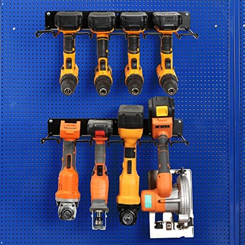 UU-Major Drill Holder Wall Mount,Power Tool Organizer,Heavy Duty Garage Tool Organizers and Storage,2 Pack Power Tool Storgae Racks Set Solid Metal Black… - Image 7