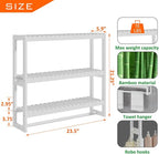 RRX Bathroom Shelf Storage Organizer, Shelf 3-Tier Adjustable Layer, White - Image 3