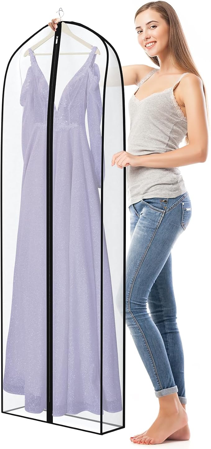Zilink Breathable Dress Bags for Gowns Long Wedding Dress Storage Bags 72in - Image 3