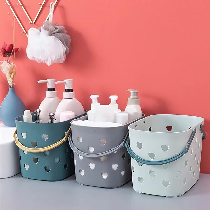 Portable Shower Caddy with Handle Plastic Shower Basket, 2 Pack, Grey - Image 2