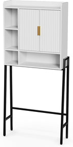 Over The Toilet Storage Cabinet,31" W Bathroom Organizer, White - Image 9