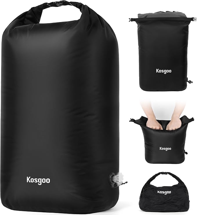 Travel Laundry Bag, Vacuum Compression Waterproof Dirty Clothes Bag by KOSGOO