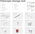 BLULEE Expandable Under Sink Organizer, No-Drill Adjustable Shelf - Image 7