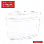 DWËLLZA KITCHEN Airtight Food Storage Containers with White Lids 2L - 4 Pc Clear Plastic Pantry Snacks Kitchen Container, Baking Supplies, 4LB Sugar & Flour Canister BPA-Free - Image 4