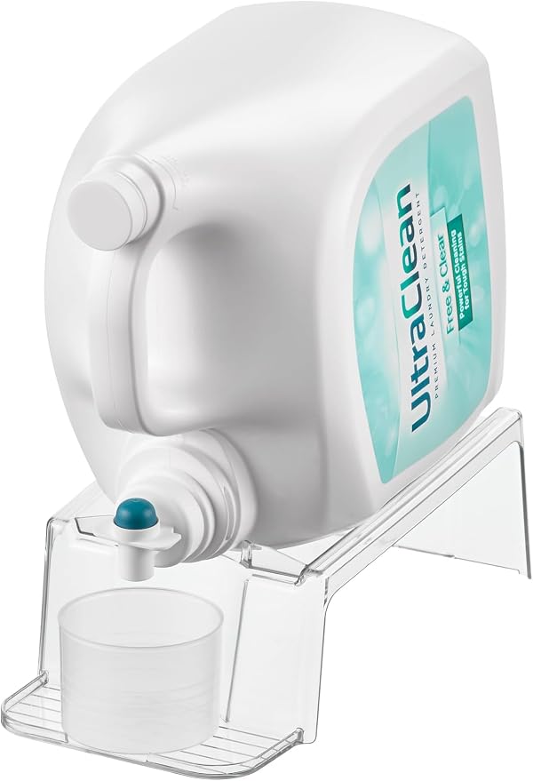 InterDesign iDesign Laundry Detergent Holder,Liquid Detergent Stand for Laundry Room Organization,Clear,(Pack of 6) by iDesign