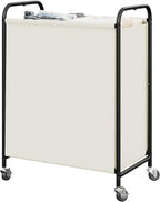 GRANNY SAYS 2 Section Laundry Sorter, 130L Large Hamper Basket with Wheels by GRANNYSAYS