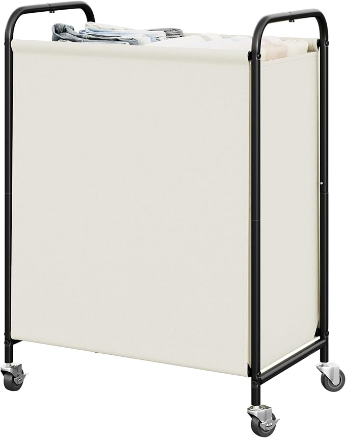 GRANNY SAYS 2 Section Laundry Sorter, 130L Large Hamper Basket with Wheels by GRANNYSAYS