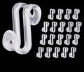 60 Pcs Clothes Hanger Connector Hooks, Mini Cascading Hanger Hooks for Velvet Huggable Hangers, Wooden Hangers, Heavy Duty Space Saving for Closet (Clear) by Kclongvs