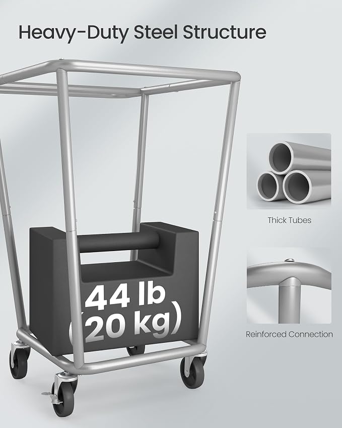 SONGMICS 1-Section Laundry Basket with Wheels, 34.3 Gallons (130 L) Hamper - Image 4