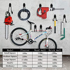 Garage Hooks Heavy Duty 14 Pack, Steel Garage Storage Hooks, Tool Hangers for Garage Wall Utility Wall Mount Garage Hooks and Hangers with Anti-slip Coating for Garden Tools, Ladders, Bulky Items - Image 6