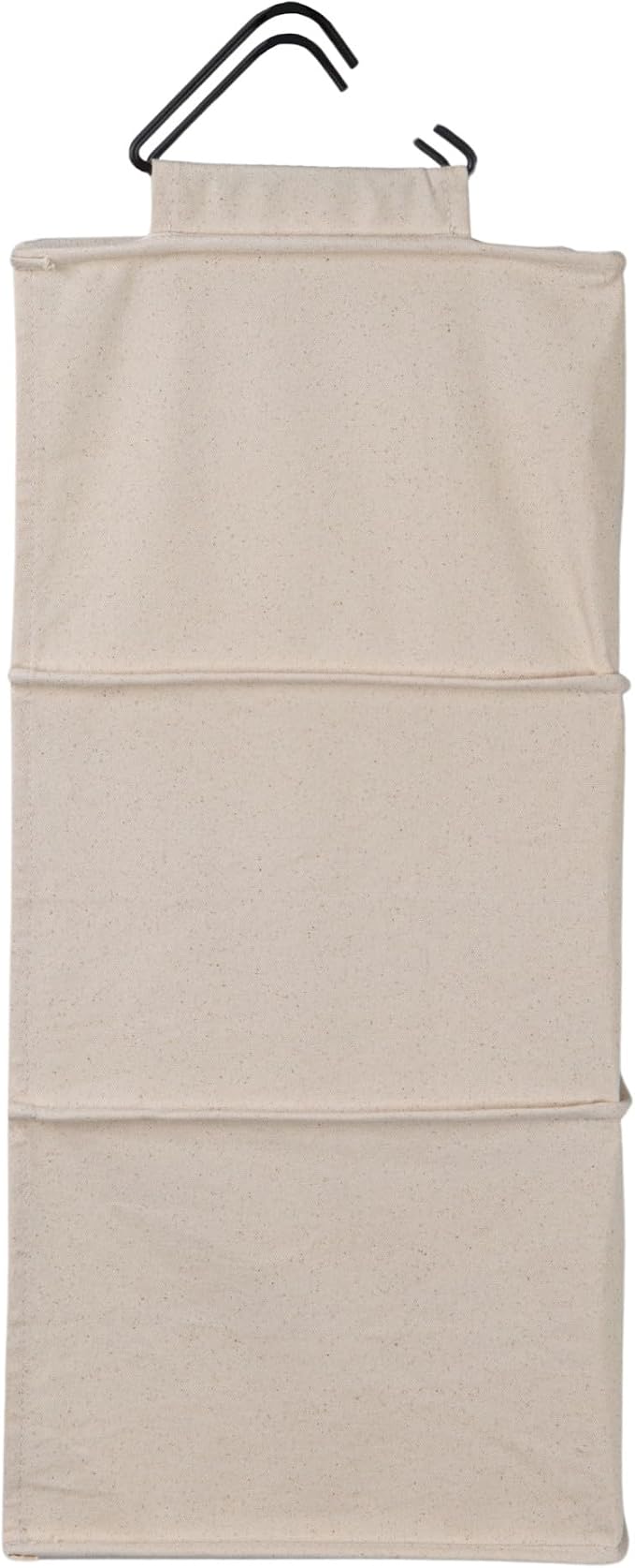 Household Essentials Cedarline 3-Shelf Hanging Closet Organizer, Heavy-Duty Cotton Canvas, Natural - Image 4