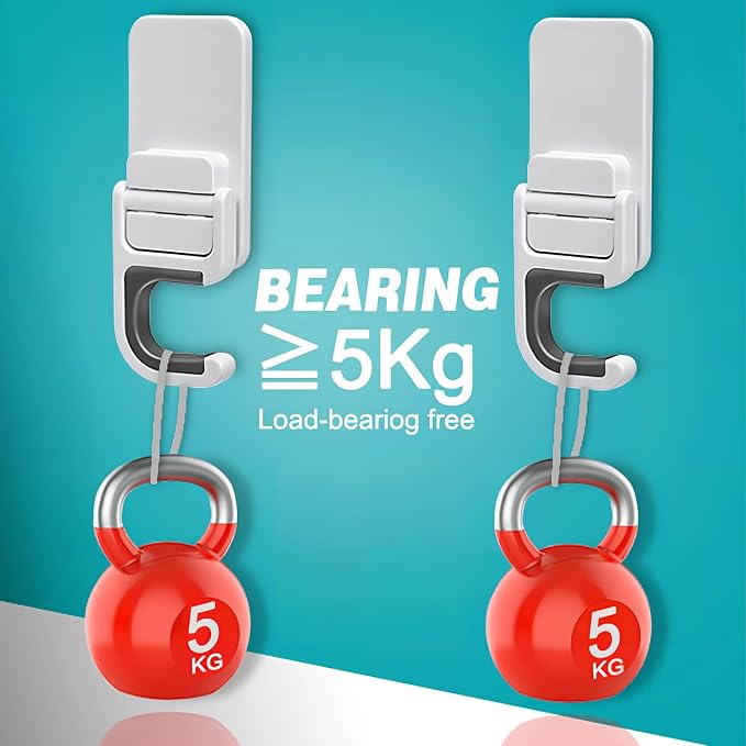2 Pack Mop Broom Holder for Bathroom Kitchen Office (White) - Image 5