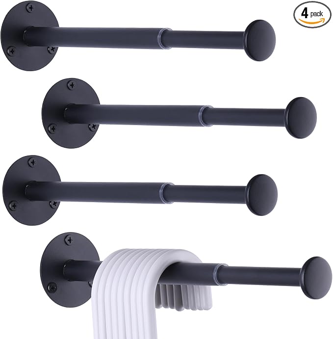 4 Pack Retractable Hanger Holder for Laundry Room, Wall Organizer Storage by JAZBREY
