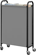 GRANNY SAYS Laundry Hamper, Slim Basket with Wheels and Handles, Grey, 80L by GRANNYSAYS