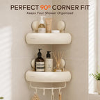 Corner Shower Caddy Suction Cup, Removable Bath Organizer Shelf - Image 9