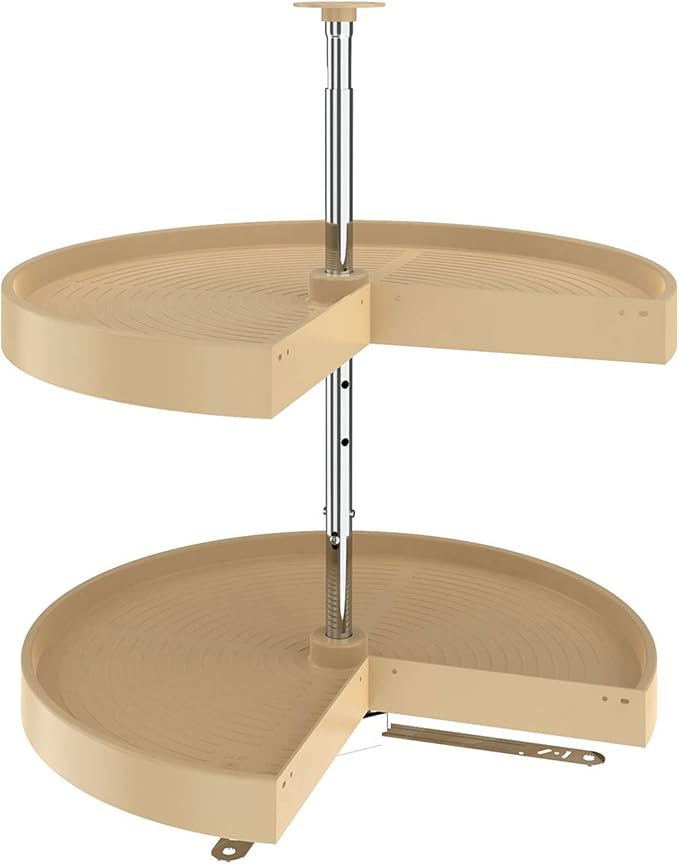 Rev-A-Shelf 28" Pie-Cut Lazy Susan for Diagonal Corner Cabinets, Almond by Rev-A-Shelf