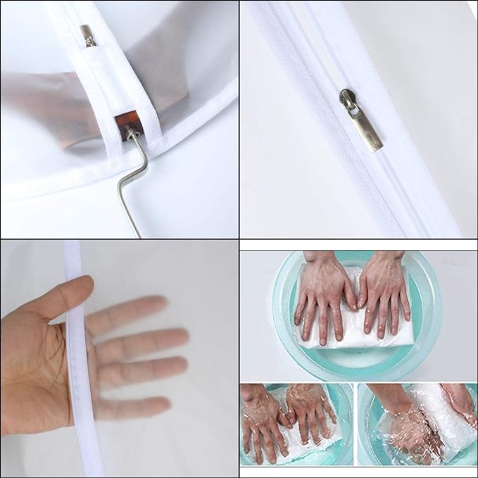 Garment Bags for Hanging Clothes 24'' x 40'' Suit Hanging Garment Bags White Breathable Suit Covers for Closet Full Zipper Dust Cover for Suits Dance Clothes Closet Pack of 6 - Image 5
