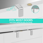 HapiRm Over The Door Organizer - Hanging Door Organizer with 4 Metal Large Capacity Baskets and Adjustable Coat Hook for Bathroom Bedroom Kitchen Pantry Closet Cabinet - Image 8