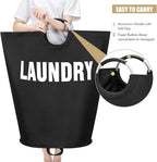 Maxsilan 160L XX-Large Laundry Basket Bag, Collapsible Tall Hamper, Black - Image 5