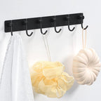 VAEHOLD Wall Hooks for Hanging, Black Coat Rack Wall Mount with 6 Coat Hooks, Towel Hanger, Hat Hooks, Robes Hook in Bathroom, Bedroom, Kitchen, Living Room (2 Pack) - Image 4