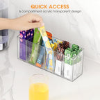 Aieve 2 Pack Drink Packet Organizer, Water Drink Packet Holder with Removable Dividers for Pantry Organizers and Storage, Water Flavor Powder Mix Holder for Kitchen Storage Organization - Image 4