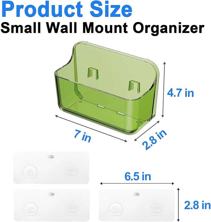Diesisa Wall Mount Organizer, 2Pc Small Adhesive Cabinet Door Organizer - Image 8