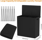 WOWLIVE 180L Laundry Hamper 3 Section, Large Laundry Basket with Lid - Image 5