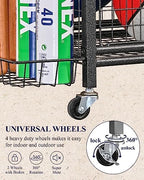 Mythinglogic Rolling Sports Equipment Organizer for Garage Gear and Toys - Image 4